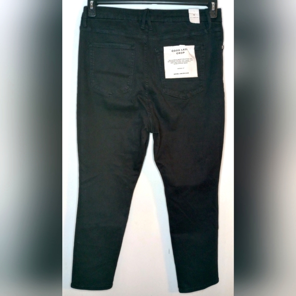 SALE 💥Good American Good Legs Skinny Crop Jeans Black Denim Stretch Jeans - Picture 2 of 8